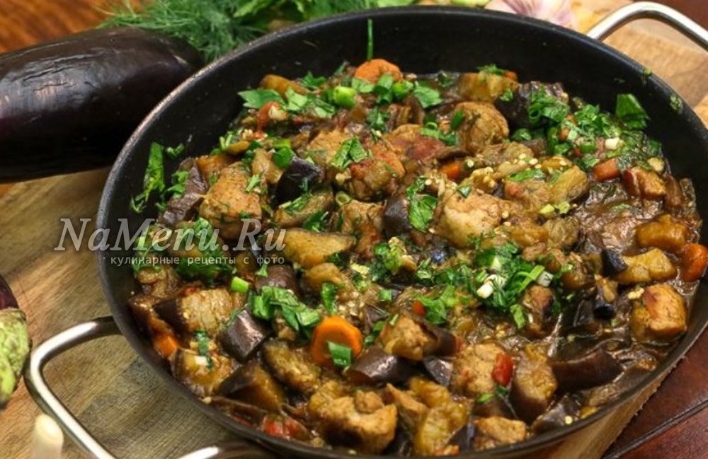 Мясо С Баклажанами Рецепт С Фото