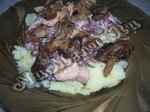 Куриное филе с фасолью и грибами