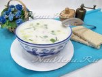 Окрошка на мясном бульоне