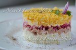 Салат из печени трески