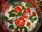 Куриный салат с грибами "Мухоморы"
