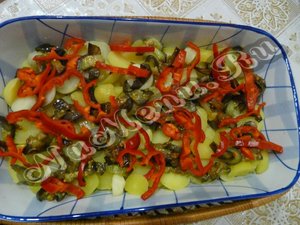 Выкладываем болгарский перец