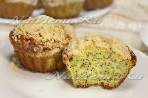 Маффины с маком и штрейзелем