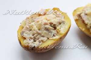 Наполнить начинкой картофель