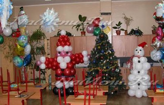 Украшение класса на Новый год 2018 своими руками