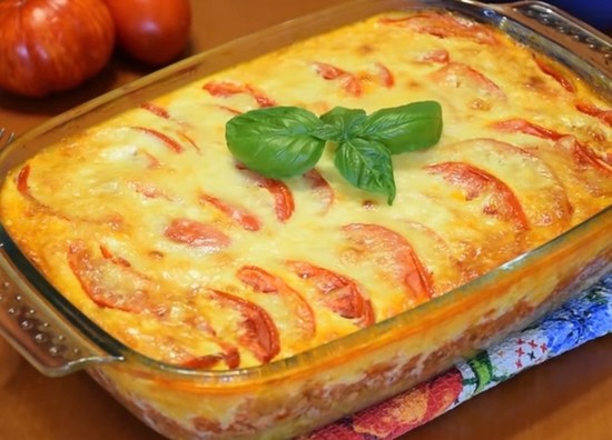 Запеканка из кабачков с мясом и сыром