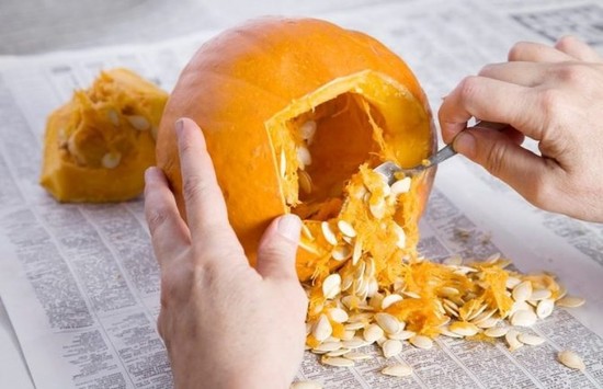 очистить тыкву