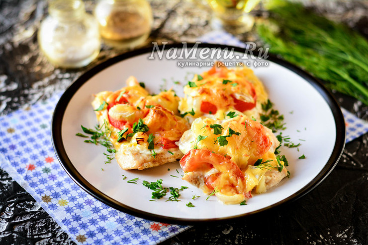 Куриное филе по-французски, очень сочно и вкусно