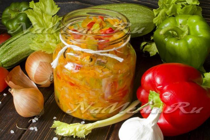 Суповая заправка на зиму с кабачками и перцем