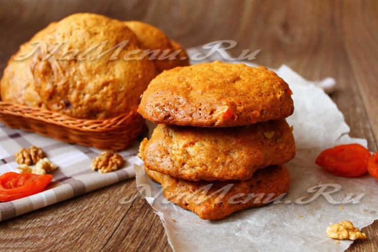 Кокурки с изюмом, курагой и грецким орехом