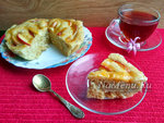 Шарлотка в микроволновке с яблоками