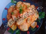 Жареный картофель с запечеными голенями