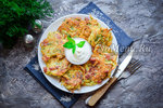 Драники с ветчиной и сыром