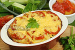 Макароны с фаршем в духовке с сыром и помидорами