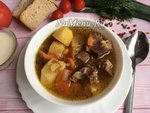 Тушёная картошка с говядиной в мультиварке