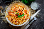 Лапша удон со свининой и овощами в соусе терияки