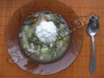 Зеленый борщ с болгарским перцем