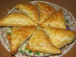 Дрожжевые слойки с грибами и яйцом