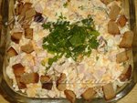 Салат с ветчиной и сыром