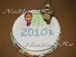 Новогодний торт "Маша и Медведь"