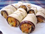 Рулеты из баклажанов