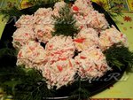 Закуска "Рафаэлло" с крабовыми палочками