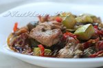 Овощное рагу с грибами и мясом