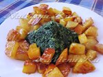 Картофель со шпинатом