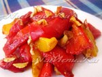 Печеные перцы с медом и миндалем