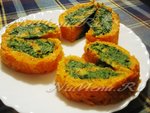 Рулет из моркови и шпината