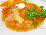 Рассольник с перловкой и говядиной
