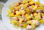 Рецепт салата с курицей и ананасами