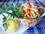 Cалат из белокочанной капусты с овощами