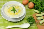 Летний холодный суп из огурцов