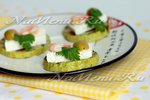 Закуска из кабачков с брынзой и креветками