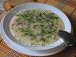 Окрошка на курином бульоне