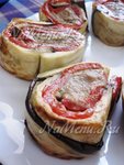Рулет из овощей с рыбной начинкой