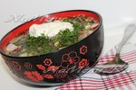 Окрошка с колбасой