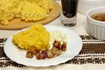 Мамалыга со шкварками и брынзой