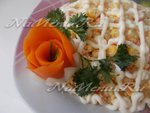 Роза из моркови и лука