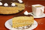 Песочный торт с заварным кремом