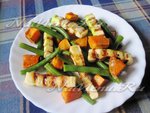 Салат из стручковой фасоли и батата