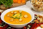 Рецепт супа-пюре из тыквы с сыром и сухариками