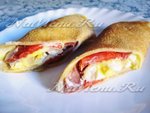 Блинчики с семгой и яйцом