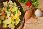 Картошка с куриным филе в мультиварке