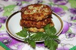 Оладьи из куриного филе и кабачка
