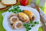 Мясные рулеты с печенью