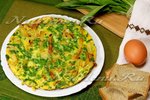 Омлет с картофелем и черемшой