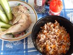Гречка с курицей в пароварке
