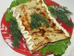Конвертики из лаваша с ветчиной и сыром